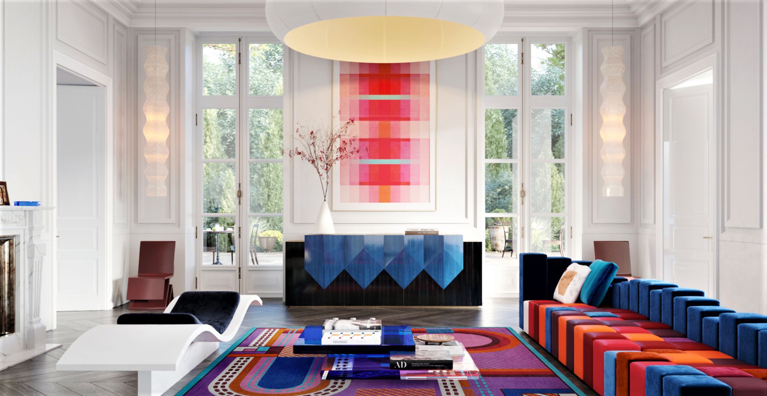 Прямоугольный ковер ручной работы Tapis Rouge абстракция III ARCH-00121730 - Вид №2