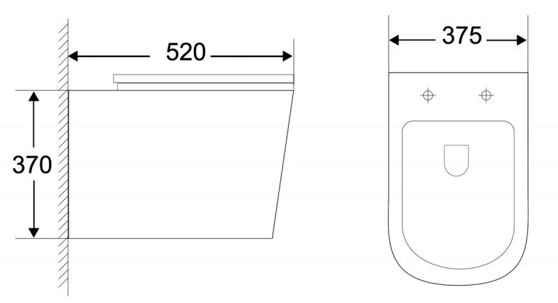Унитаз подвесной безободковый BelBagno GENOVA Подвесной унитаз настенный Белый BELBAGNO GENOVA Китай - Вид №2