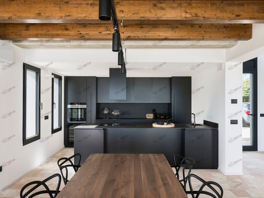 TM Italia Cucine Кухня с двухтактным открыванием с полуостровом T45 sun-id-1468601