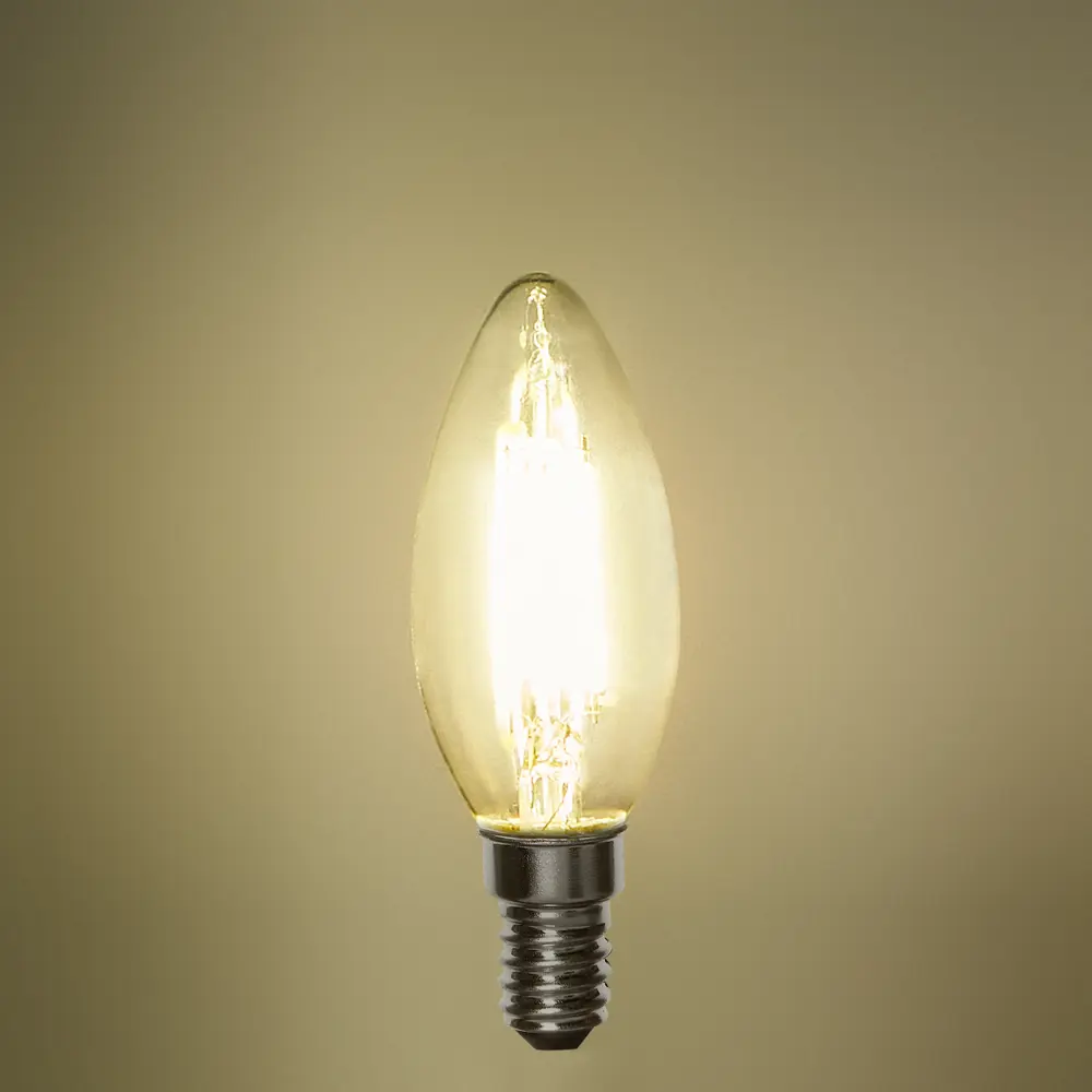 LEXMAN LED лампа E14 свеча 3.8Вт прозрачная стекло 82991625 STLM-1323395 - Вид №2