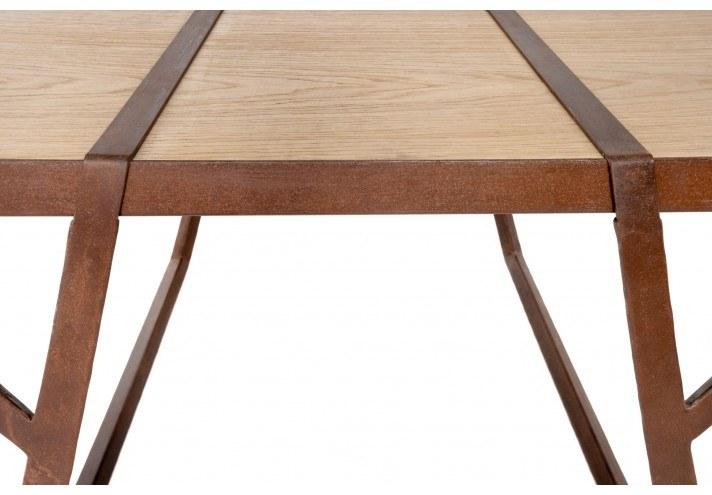 TrackDesign Квадратный стол из кортена и дерева  Tt0680000  - Вид №2