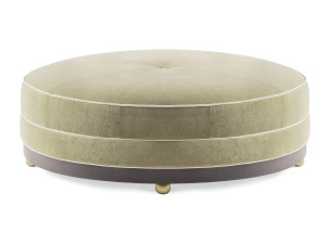 Круглый пуф из ткани