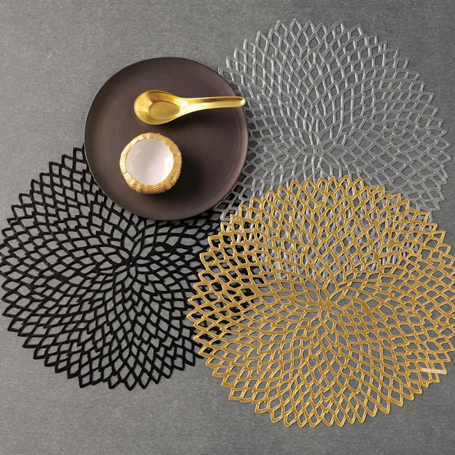 Салфетка виниловая Silver, 36х39 см Chilewich C0403DAHLSILV - Вид №1