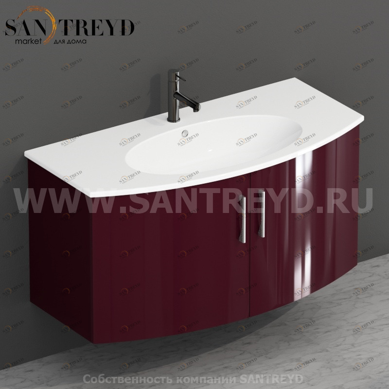 MDMA10Y056 Тумба с двумя створками 98 см красная Globo 4ALL Италия Ceramica Globo