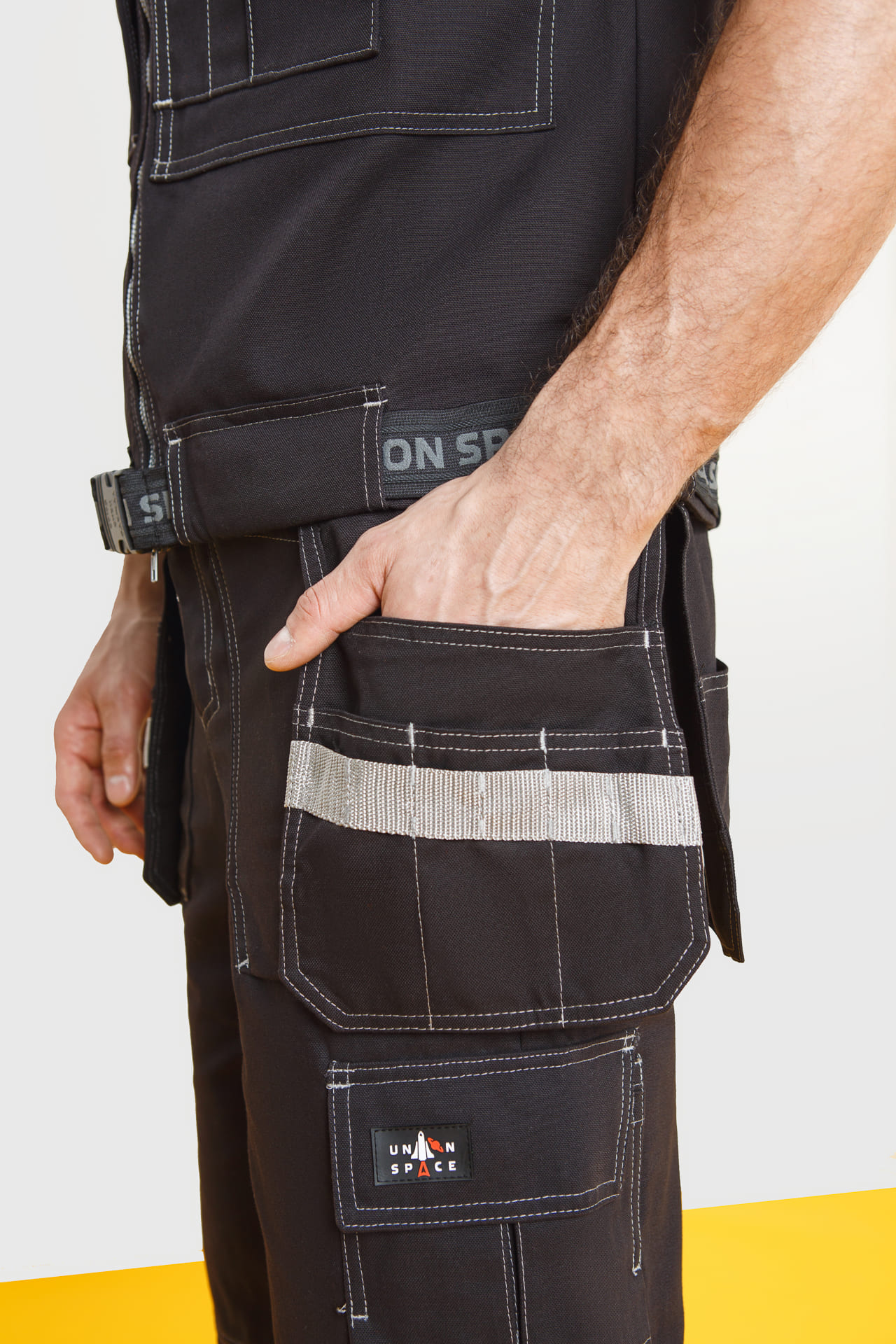 62601 Жилет  черный Union Space  Летняя спецодежда  размер 60-62  - Вид №5