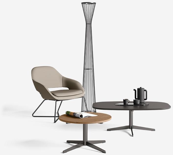 Sinetica Низкий круглый журнальный столик с основанием 4 звезды Multitask sun-id-1477833 - Вид №1