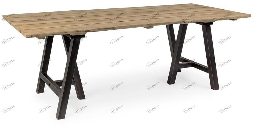 MOBIKA GARDEN Прямоугольный садовый стол из алюминия и дерева Largo sun-id-1464326