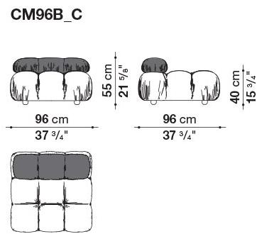 B&B Italia Модульный кожаный диван с тафтингом Camaleonda sun-id-1503982 - Вид №11