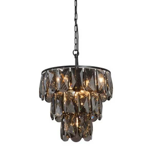 Подвесная люстра Vitaluce V5277-1/6+1 VITALUCE ДИЗАЙНЕРСКИЕ 328119 Черный;прозрачный;коричневый