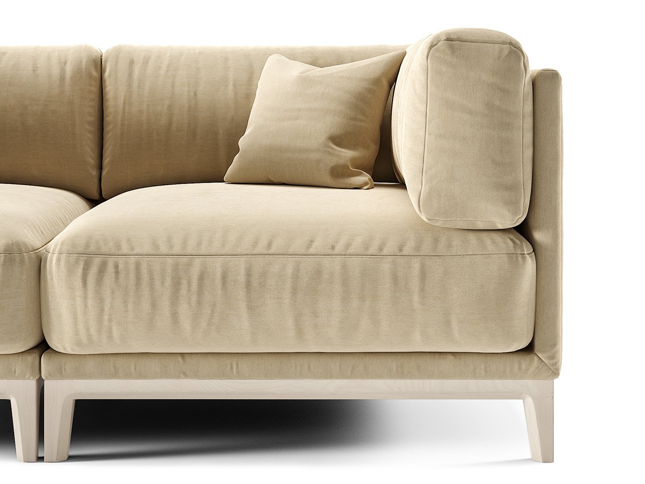 Диван Case прямой бежевый велюр THE IDEA ДИЗАЙНЕРСКИЕ 210517 Бежевый  - Вид №3
