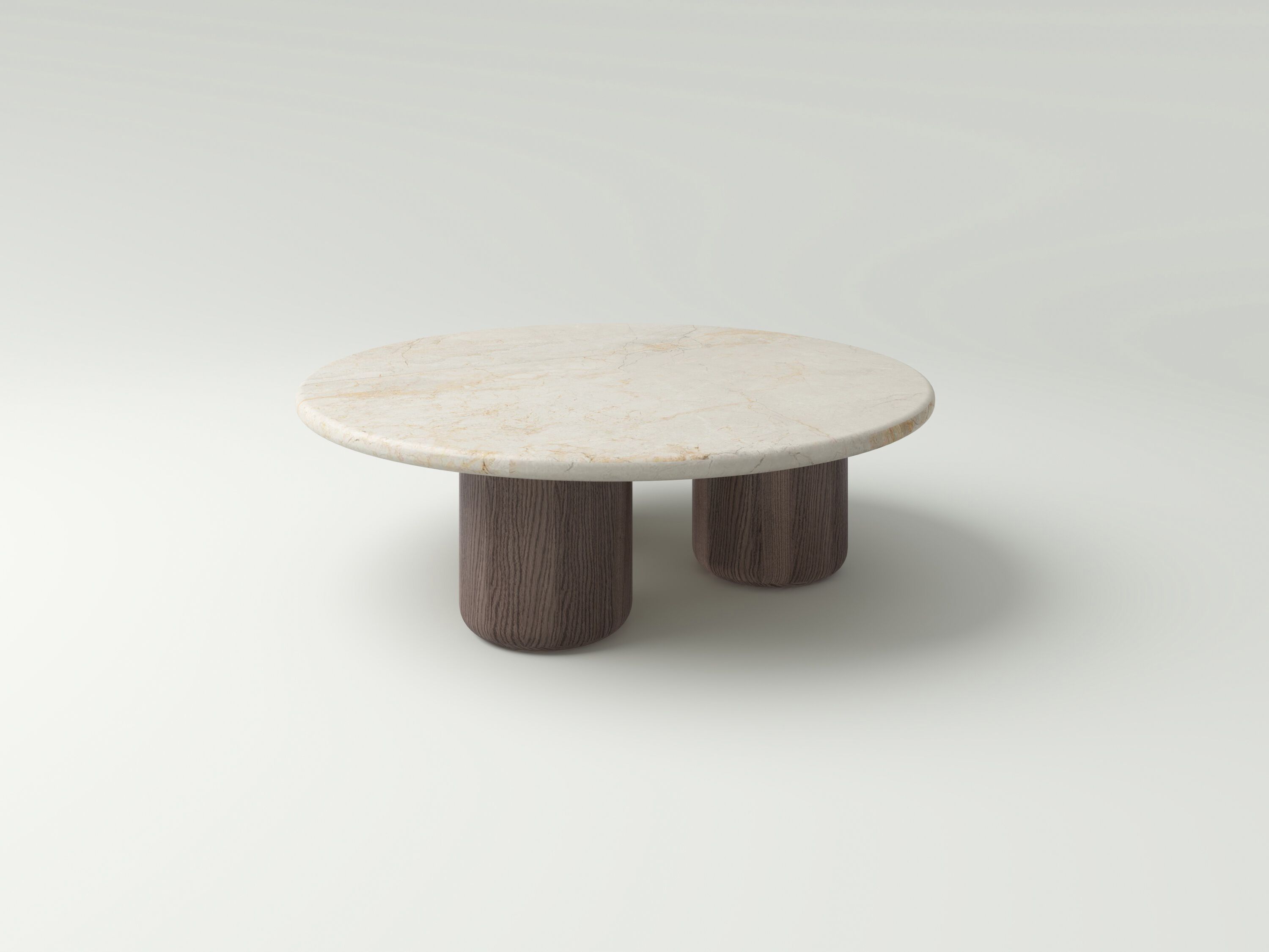Круглый дубовый журнальный столик с каменной столешницей NITZAN HOME ROSA ARCH-00078940 - Вид №1