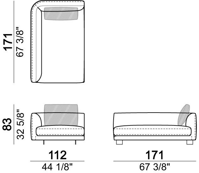 Arketipo Диван из ткани с шезлонгом sun-id-1413150 - Вид №5