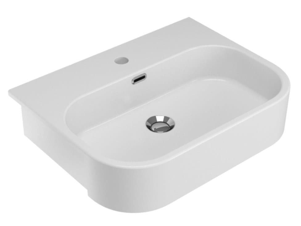 Керамический овальный полукруглый умывальник Olympia Ceramica Synthesis Eco ARCH-00139277