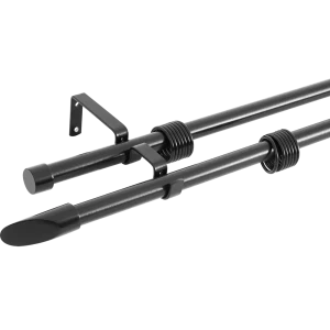 Карниз двухрядный раздвижной d19/16 мм наконечник скол 160-320 см цвет черный