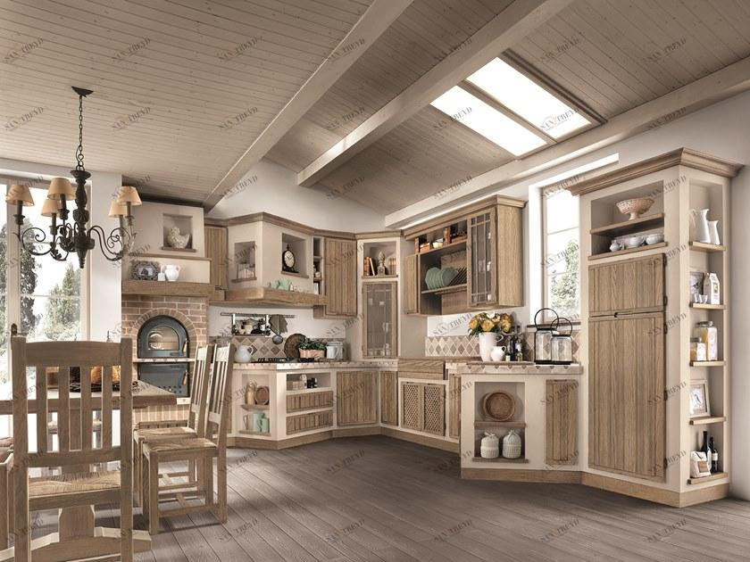 Cucine Lube Кухня из ясеня со встроенными ручками Muratura sun-id-1486217