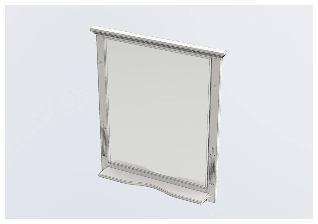 Зеркало Aquanet Лагуна 85 белый 00175305 - Вид №4