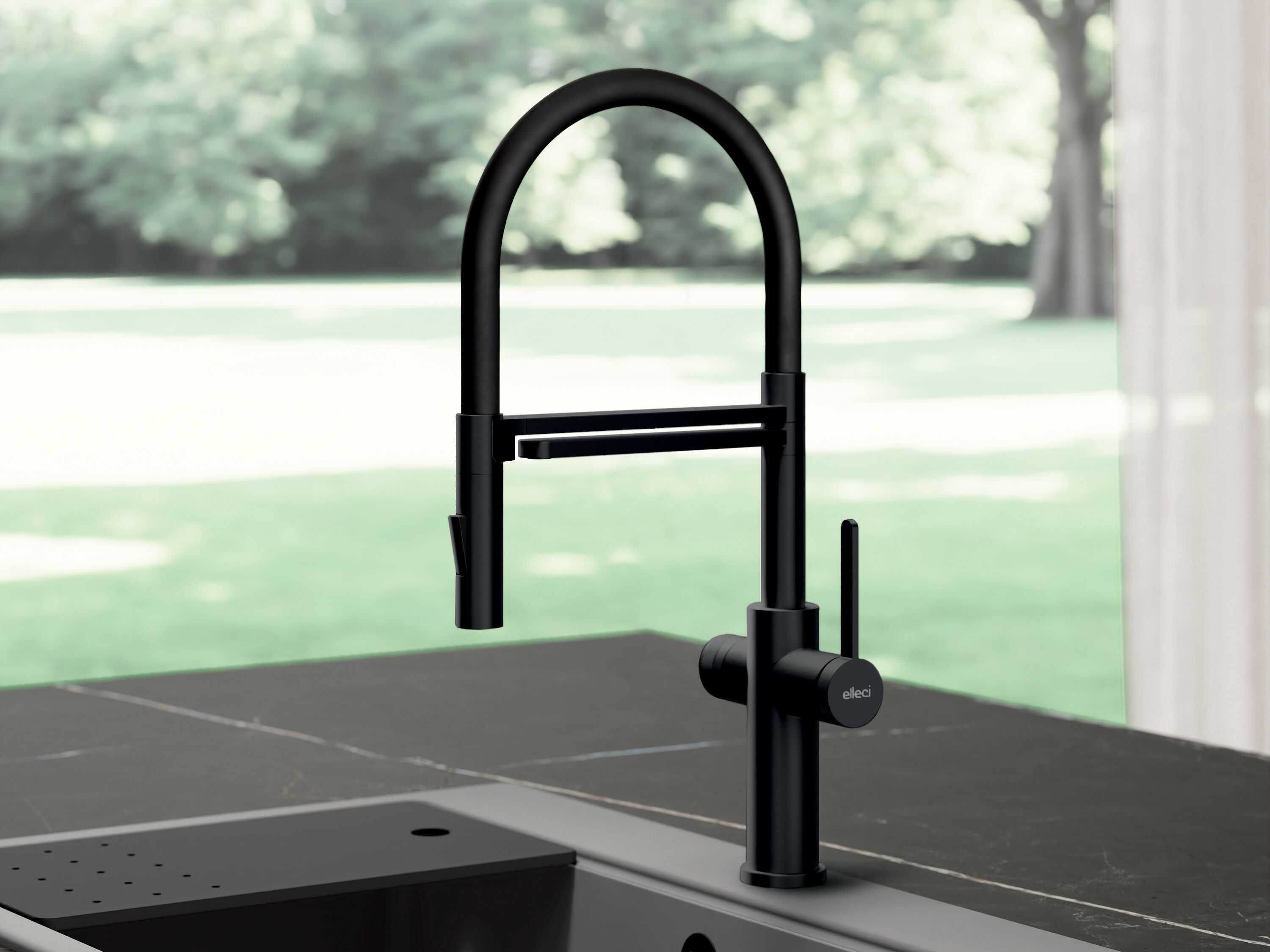 Смеситель для кухни на одно отверстие с ручным душем Elleci Elleci Kitchen ARCH-00062610