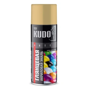 Эмаль аэрозольная для металлочерепицы KUDO акриловая глянцевая цвет бежевый 520 мл