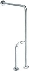 BSD020CS Поручень для крепления к стене/полу 3 точки крепления с матовым покрытием mediclinics 