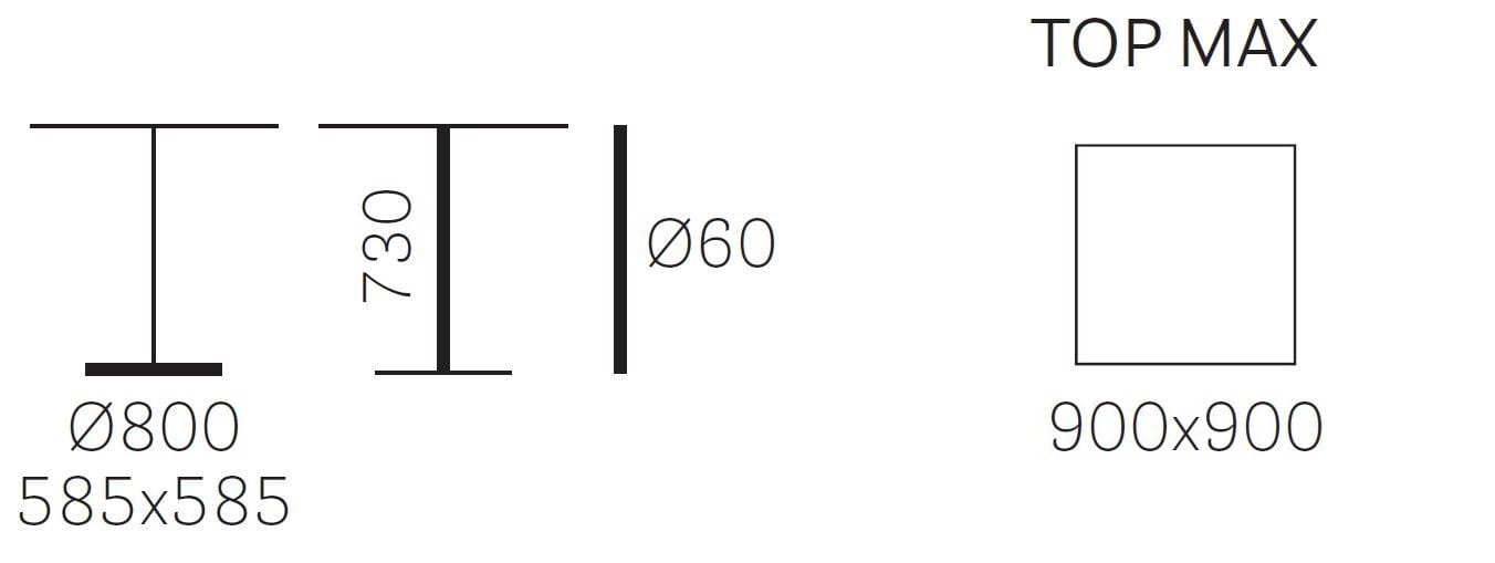 Квадратный стол для контракта Pedrali Ypsilon ARCH-00129030 - Вид №2