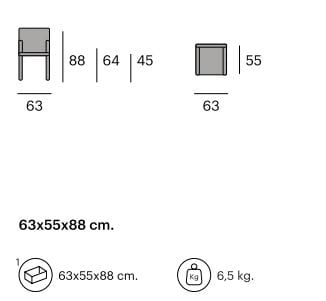 Стул из ротанга с подлокотниками