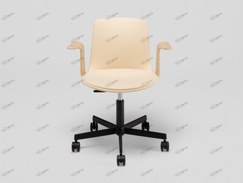 ENEA Офисный стул из ткани с 5 спицами и подлокотниками Lottus sun-id-1397454