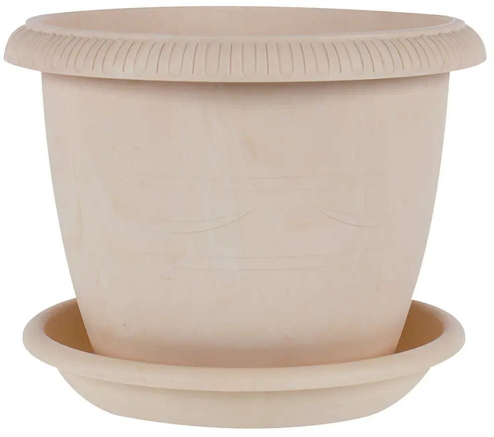 ТЕК.А.ТЕК Горшок Le Jardin с золотистым рельефом для комнатных растений 11951784