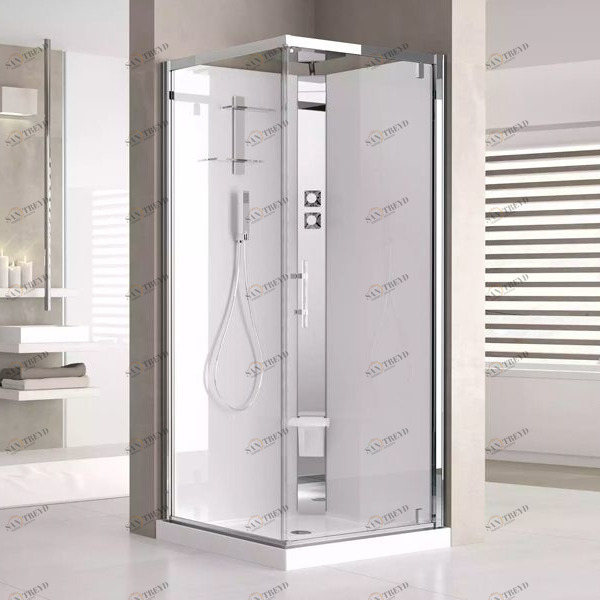 Novellini. Душевая кабина 90x90 G90 HYDROMASSAGE с низким душевым поддоном HOLIDAY CRYSTAL 2 HC2G90M11KA