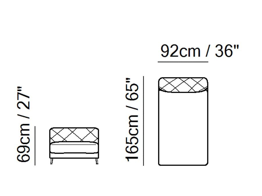 Dormeuse capitonné, обитый кожей или тканью Natuzzi Italia La scala ARCH-00139614 - Вид №2