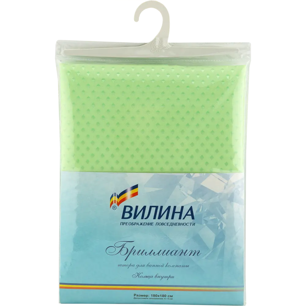 Штора для ванной комнаты «Бриллиант» 180х180 см цвет зелёный 17803504 STLM-2085551 ВИЛИНА - Вид №6