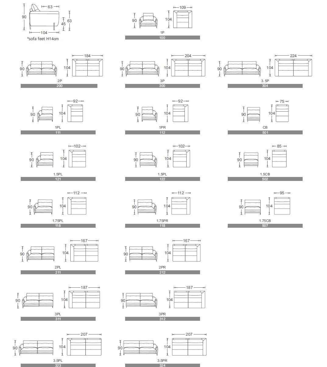 Кожаный модульный диван CAMPO DE' FIORI CL383 ARCH-00022667 - Вид №8