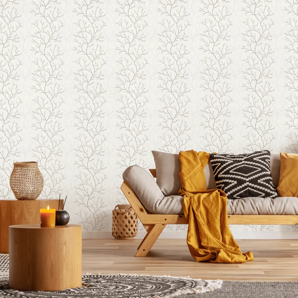Обои флизелиновые Ateliero Nordic бежевые 1.06 м AT38173-02 84872145 STLM-2027178 - Вид №2