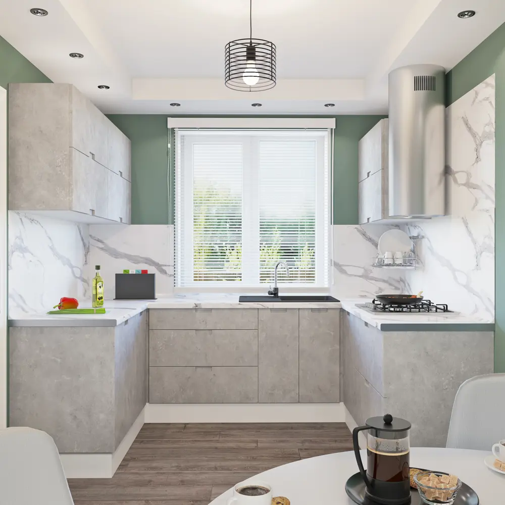 Фасад для кухонного ящика Берлин 39.7x25.3 см Delinia ID МДФ цвет серый STLM-2180869 - Вид №4