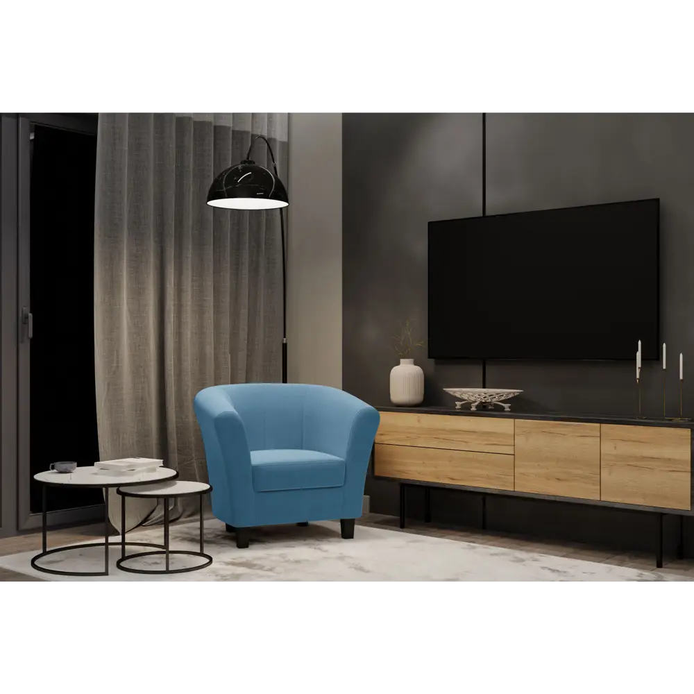 Кресло полиэстер Seasons Марсель CAMARO21 голубое 85x73x77 см 85098310 STLM-2037948  - Вид №3