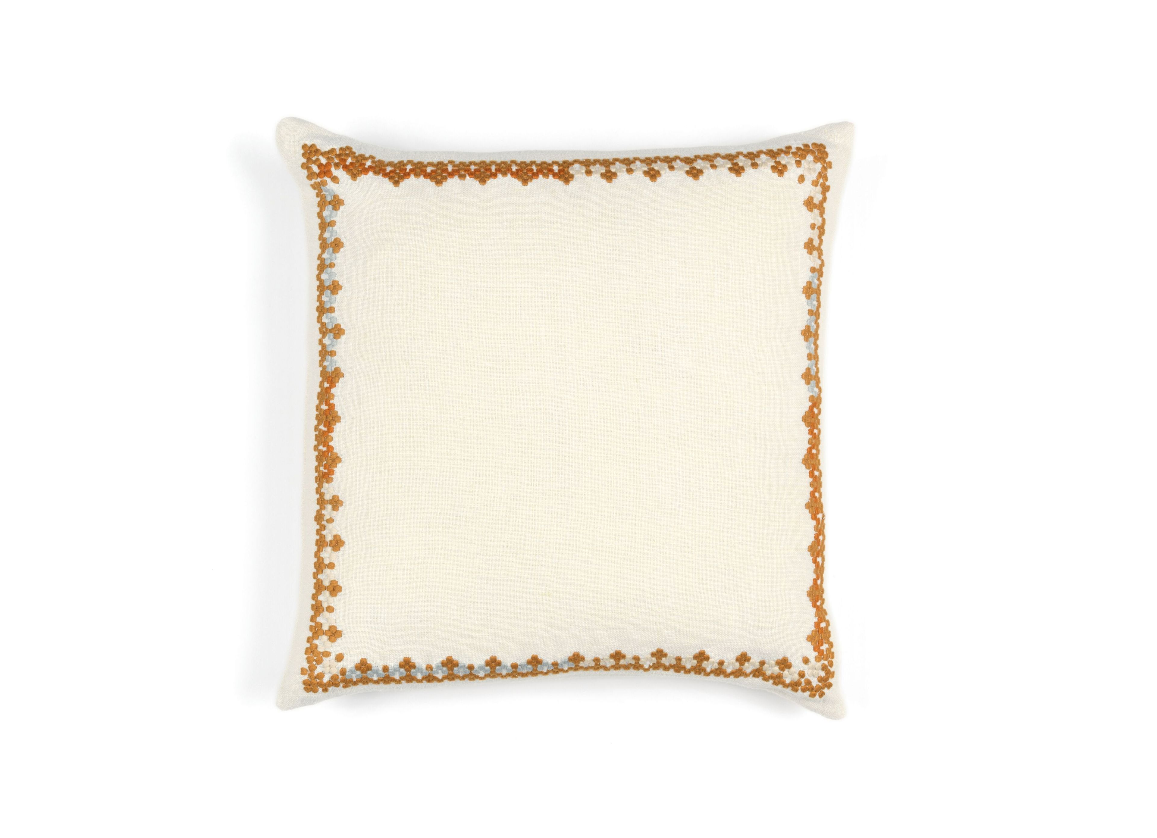 Льняная вышитая квадратная подушка Élitis MAYA ARCH-00137595 - Вид №3