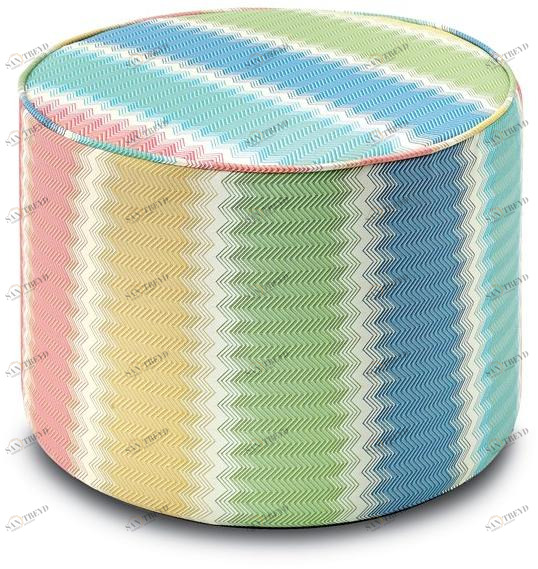 MissoniHome Пуф Cylinder из жаккардовой ткани с тесьмой Panorama sun-id-1477148