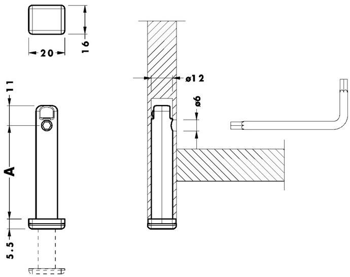 Würth Мебельная ножка из цинка Base regolabile 0683360480 - Вид №1