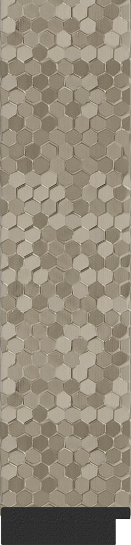 BY 3749 Зеркало в багетной раме - соты титан 70 mm EVOFORM Octagon - Вид №2