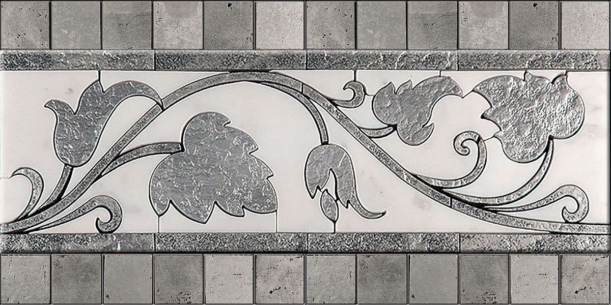 БОРДЮР ИЗ МРАМОРА GR-2 SKALINI FLORAL GR2 - Вид №1