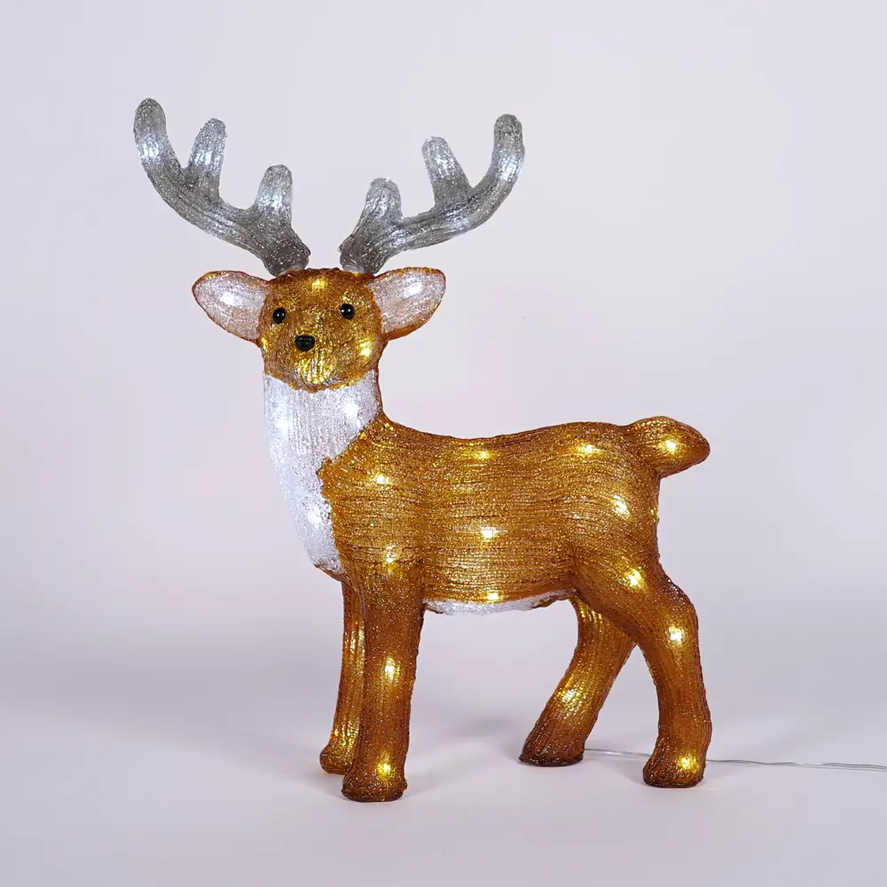 Фигура Олень для улицы 50 светодиодов 49.5 см цвет коричневый KREAFORTA STLM-2011194