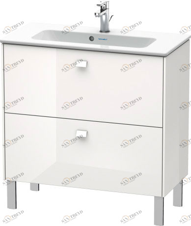 BR440702222 Тумбочка напольная компакт Brioso #BR4407 820 x 389 мм Белый глянцевый декор Duravit