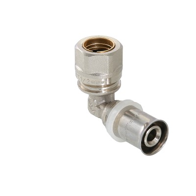 VTm.253.I.001615 Пресс-фитинг –  угольник с переходом на обжимное соединение Valtec 16 x 15 мм 