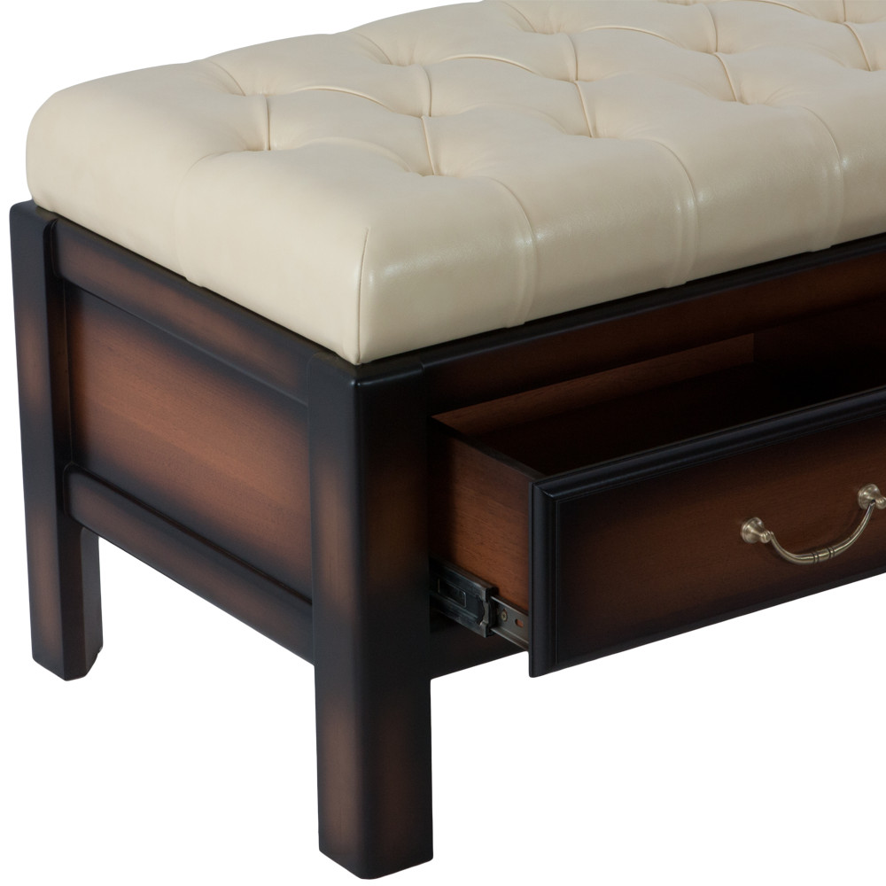 18027 Банкетка Лотос 3 Орех Ваниль BOGACHO 4627138157138 - Вид №5