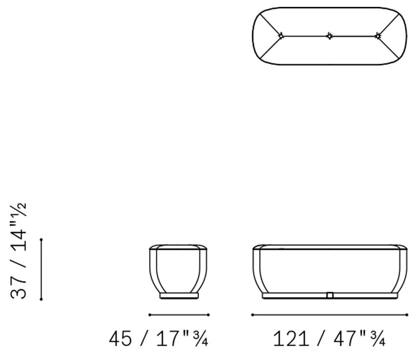 Кожаная мягкая скамья Poltrona Frau коллекция-диваны и кресла ARCH-00079594 - Вид №4