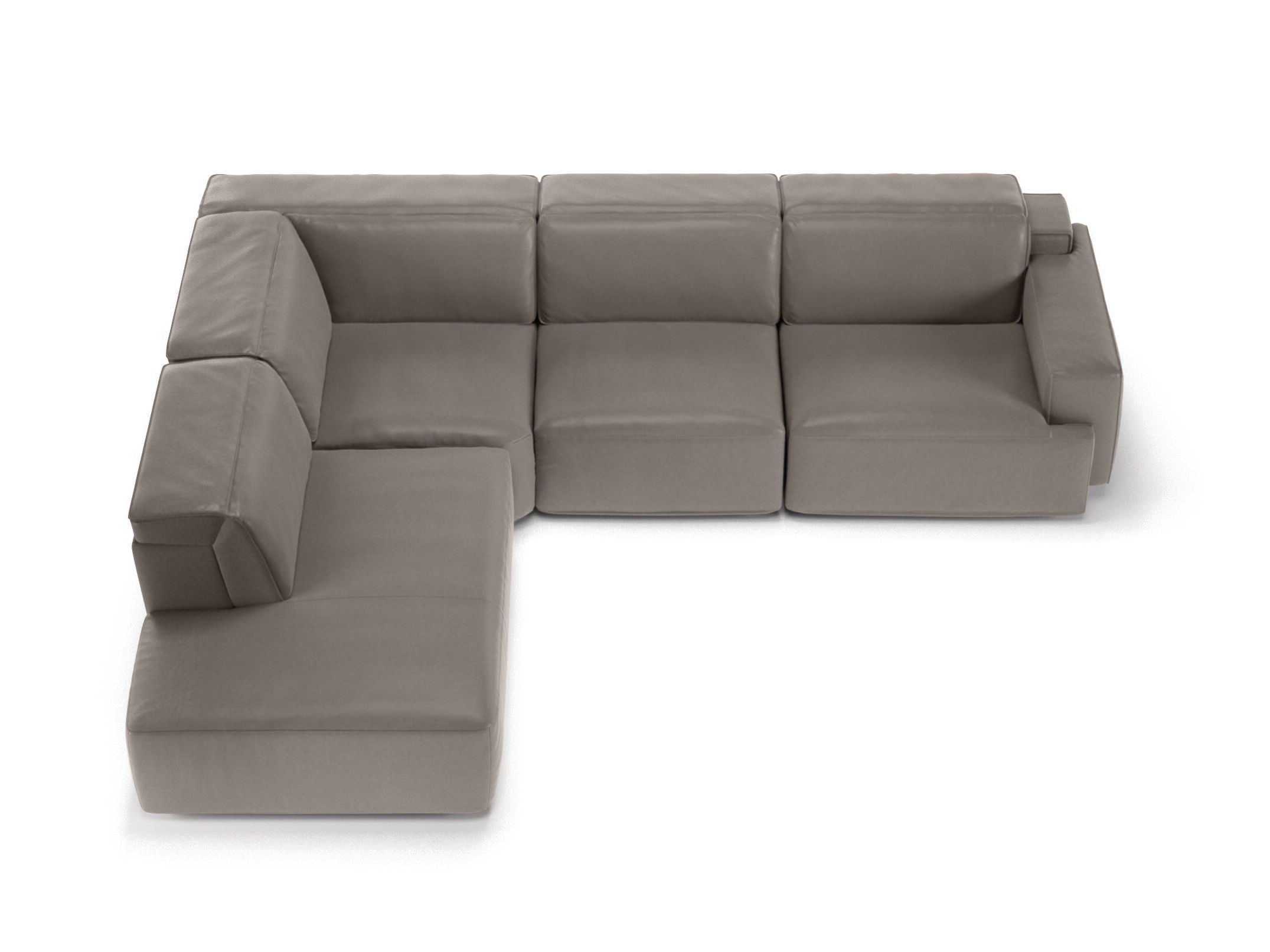 Кожаный угловой диван с откидной спинкой Natuzzi Italia IAGO ARCH-00153082 - Вид №5