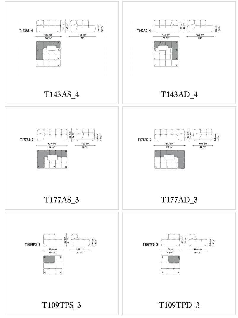 Секционный диван из ткани B&B Italia Tufty Time ARCH-00056026 - Вид №11