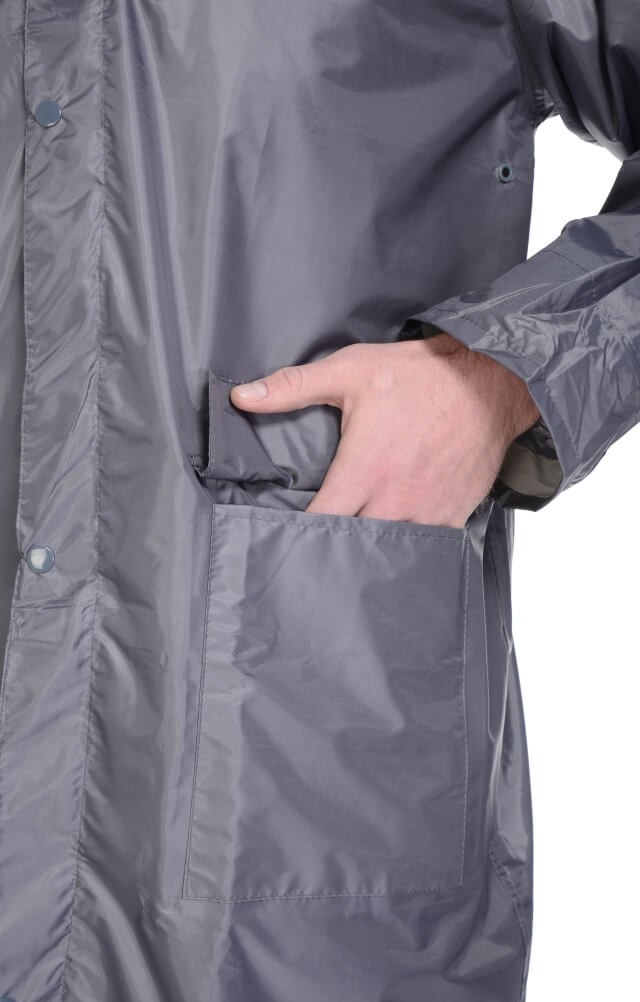 5041803 Плащ Альбатрос влагозащитный ЛАЙТ М серый  Непромокаемая спецодежда  размер XL  - Вид №9