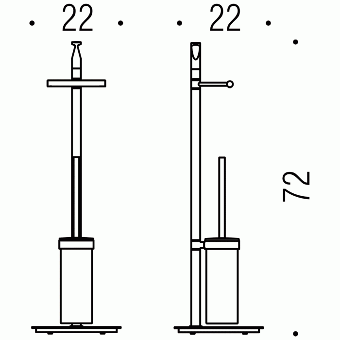 B9816 Стойка напольная для унитаза COLOMBO PLANETS Colombo Design - Вид №3