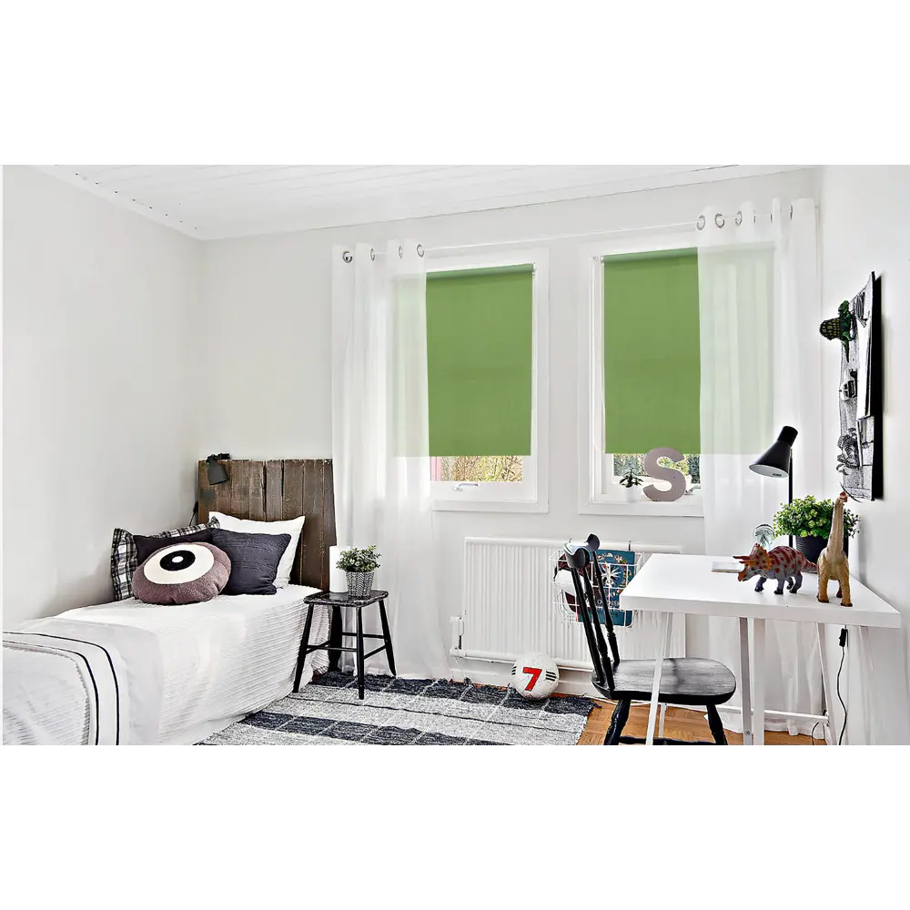 Штора рулонная Inspire «Шантунг», 140х175 см, цвет зелёный STLM-2203559 - Вид №6