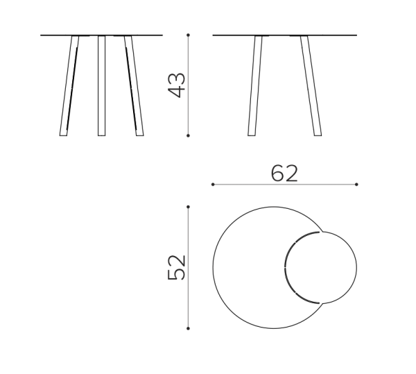 CL T30L Стол 62х43 см True Design Cloud - Вид №1